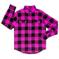 Men's Hot Pink and Black Buffalo Plaid Flannel Shirt Handmade by Kollideoscope