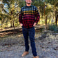 Oversized Grunge Flannel - Earth Tone Tie Dye Rasta Buffalo Plaid Shirt