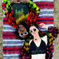 Oversized Grunge Flannel - Earth Tone Tie Dye Rasta Buffalo Plaid Shirt