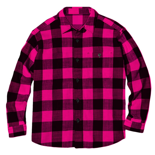 Men's Hot Pink Lumberjack Flannel - Fuchsia Buffalo Plaid Shirt