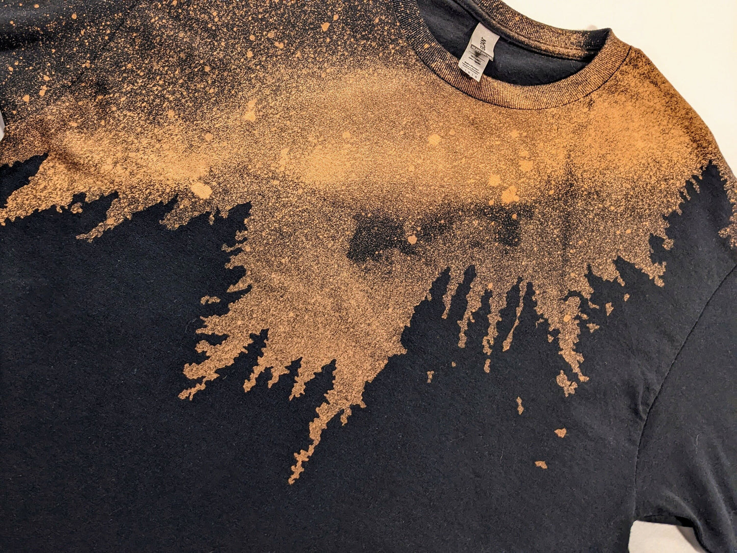 Bleached Out Forest Sky Tee - Custom Acid Wash T Shirt