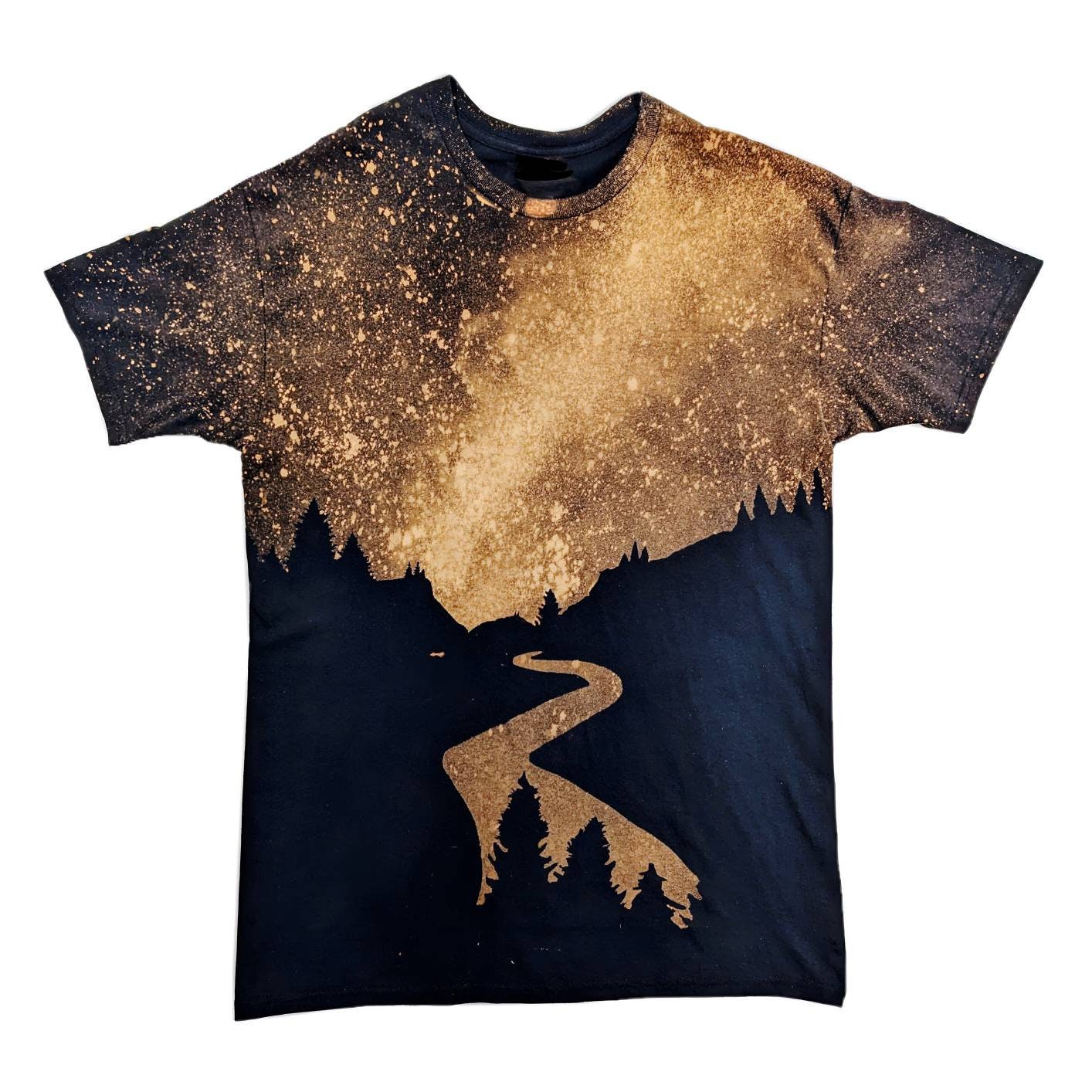 Bleached Out Country Road Tee - Custom Acid Wash T Shirt