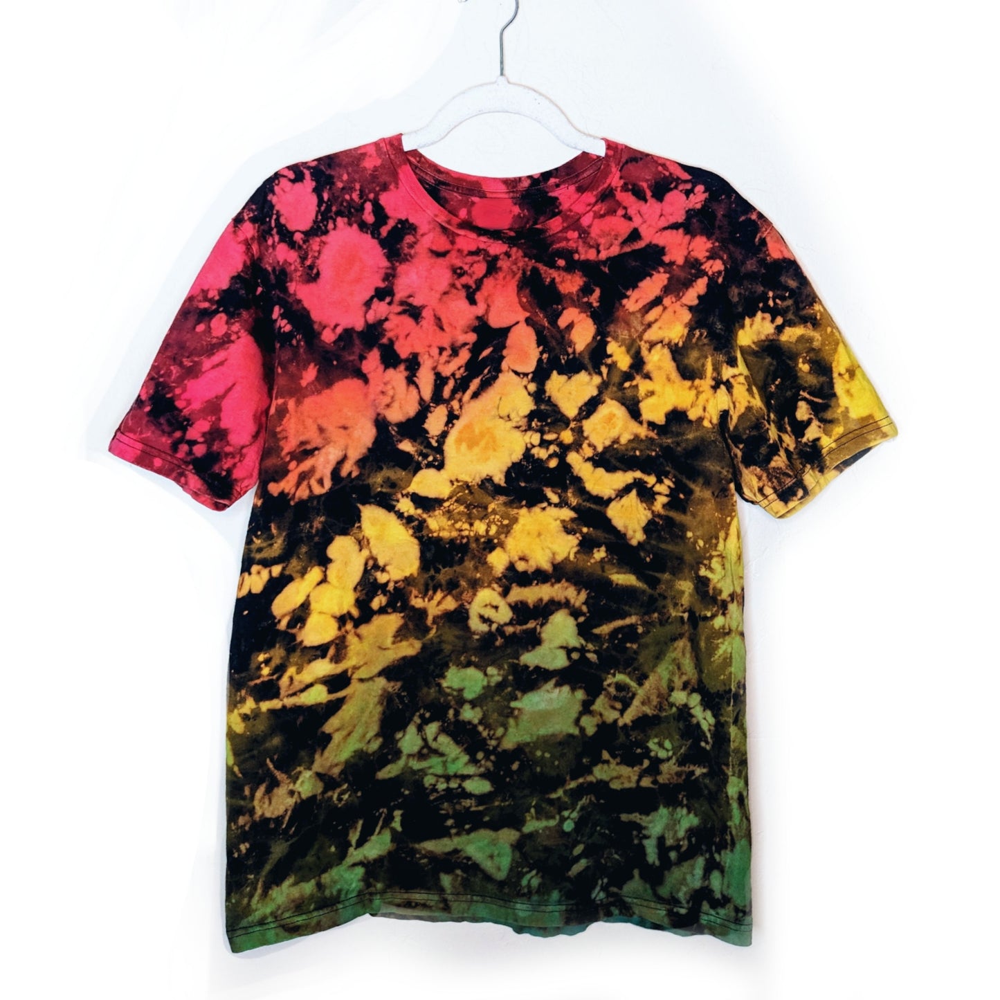 Blackout Rasta Tee - Custom Reverse Tie Dye T Shirt