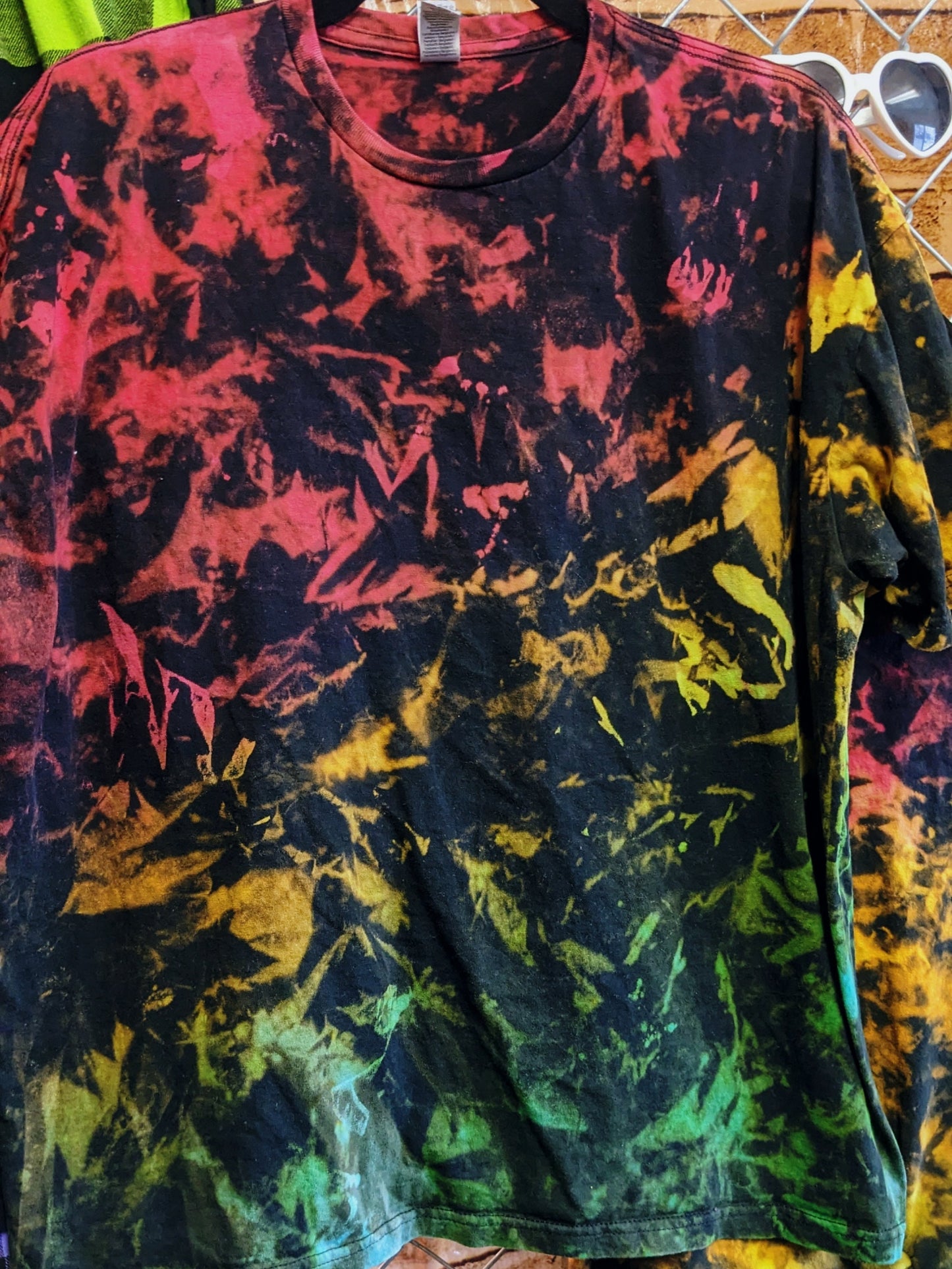 Blackout Rasta Tee - Custom Reverse Tie Dye T Shirt