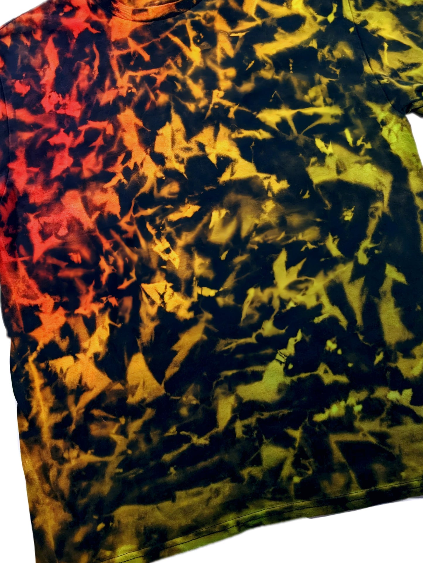 Blackout Rasta Tee - Custom Reverse Tie Dye T Shirt