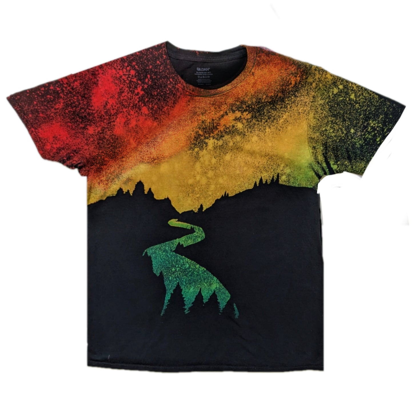 Reverse Dye Rasta Country Road Tee - Custom Acid Wash T Shirt