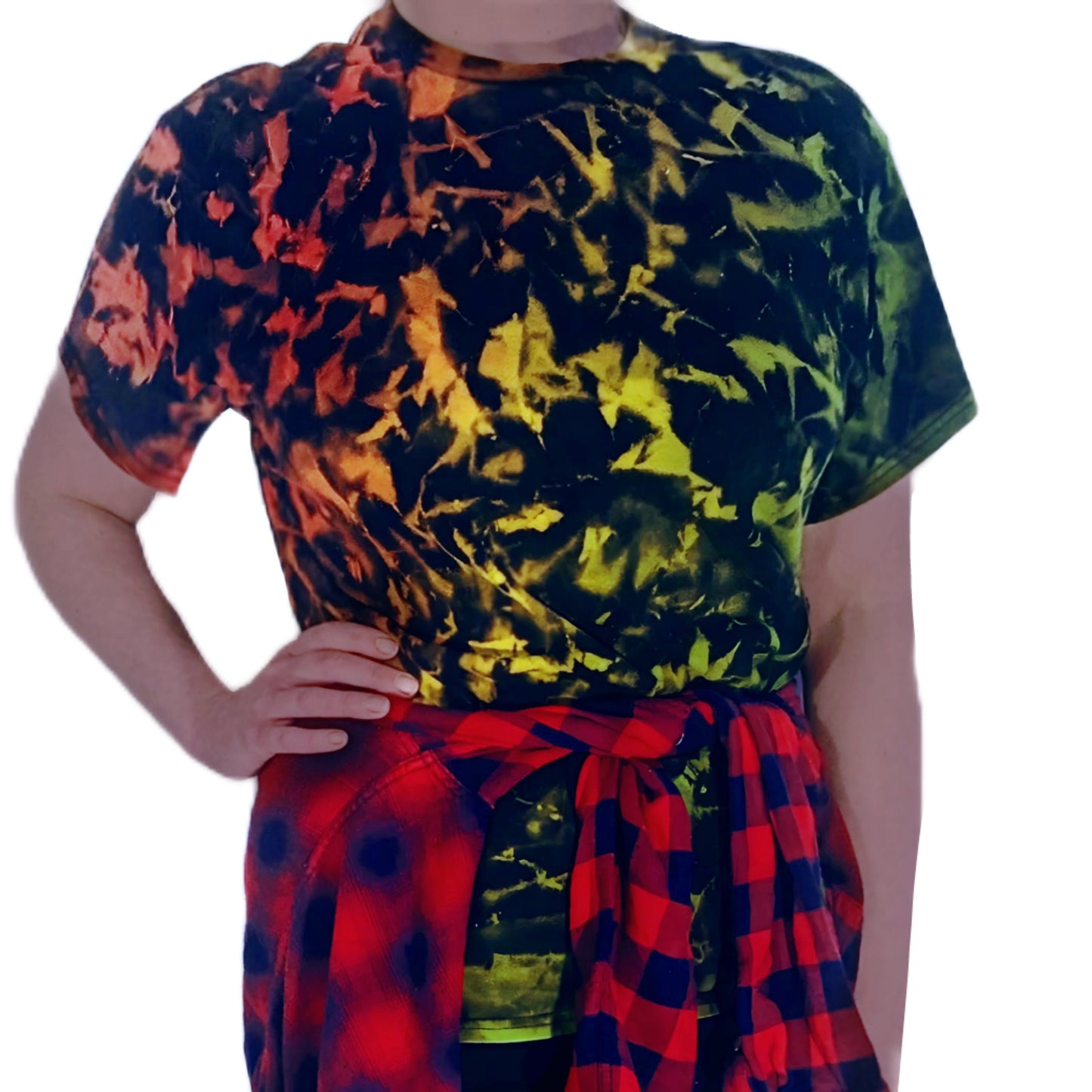 Blackout Rasta Tee - Custom Reverse Tie Dye T Shirt