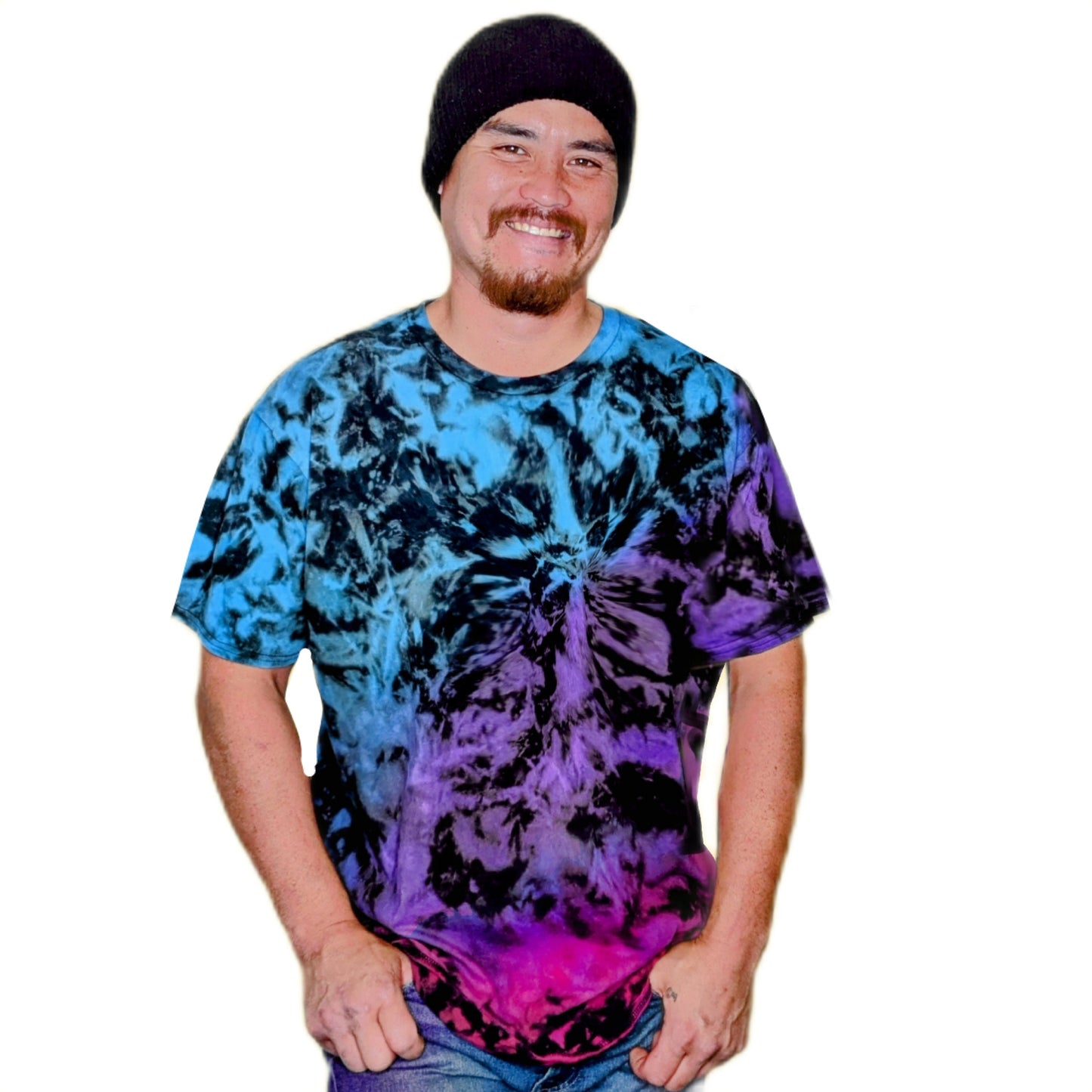 Blackout Galaxy Tee - Custom Black Tie Dye T Shirt