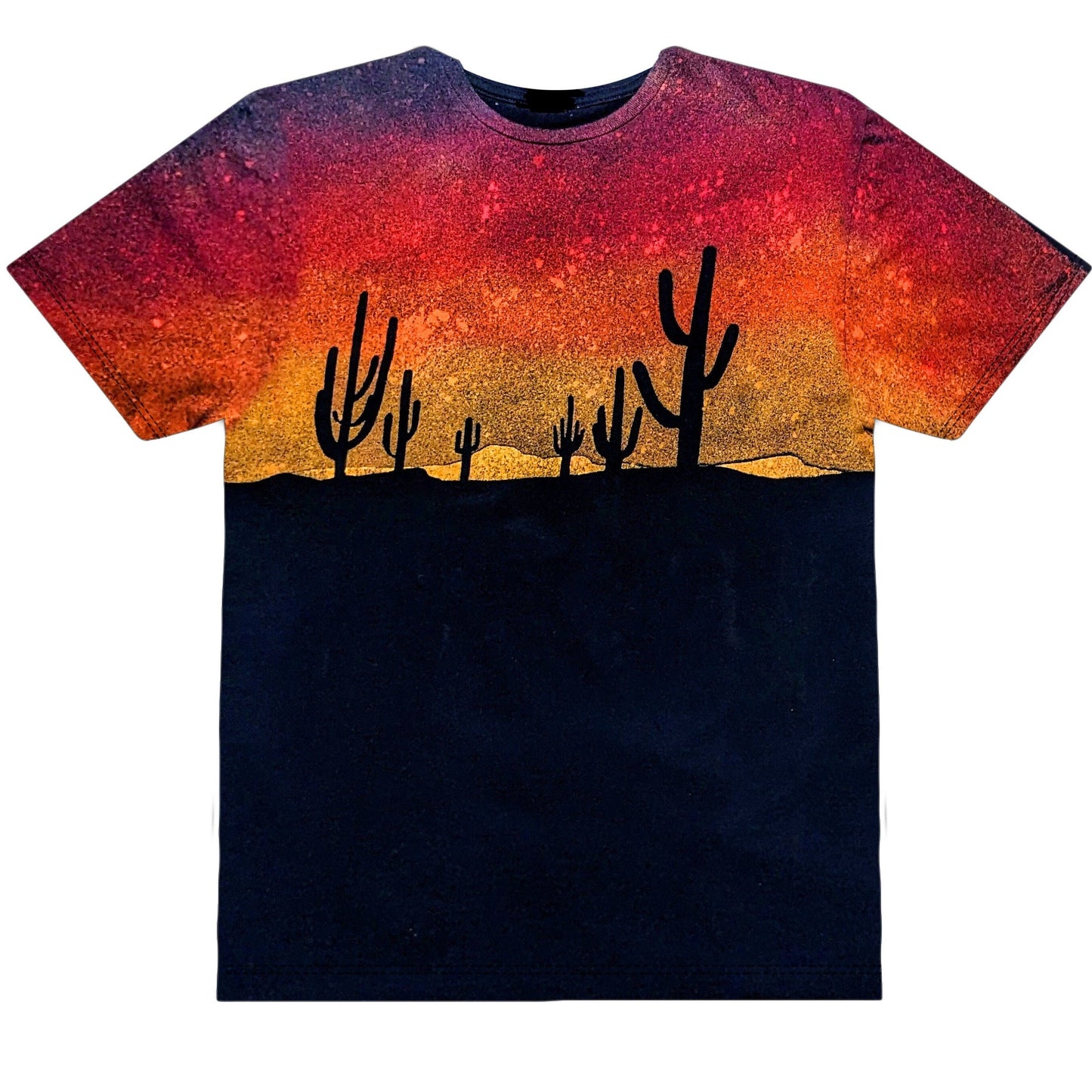 Reverse Dye Desert Sunset Tee - Custom Acid Wash T Shirt