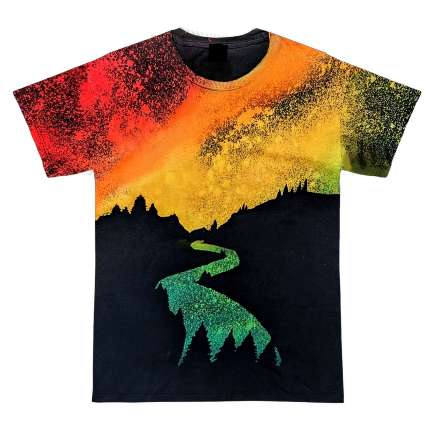 Reverse Dye Rasta Country Road Tee - Custom Acid Wash T Shirt