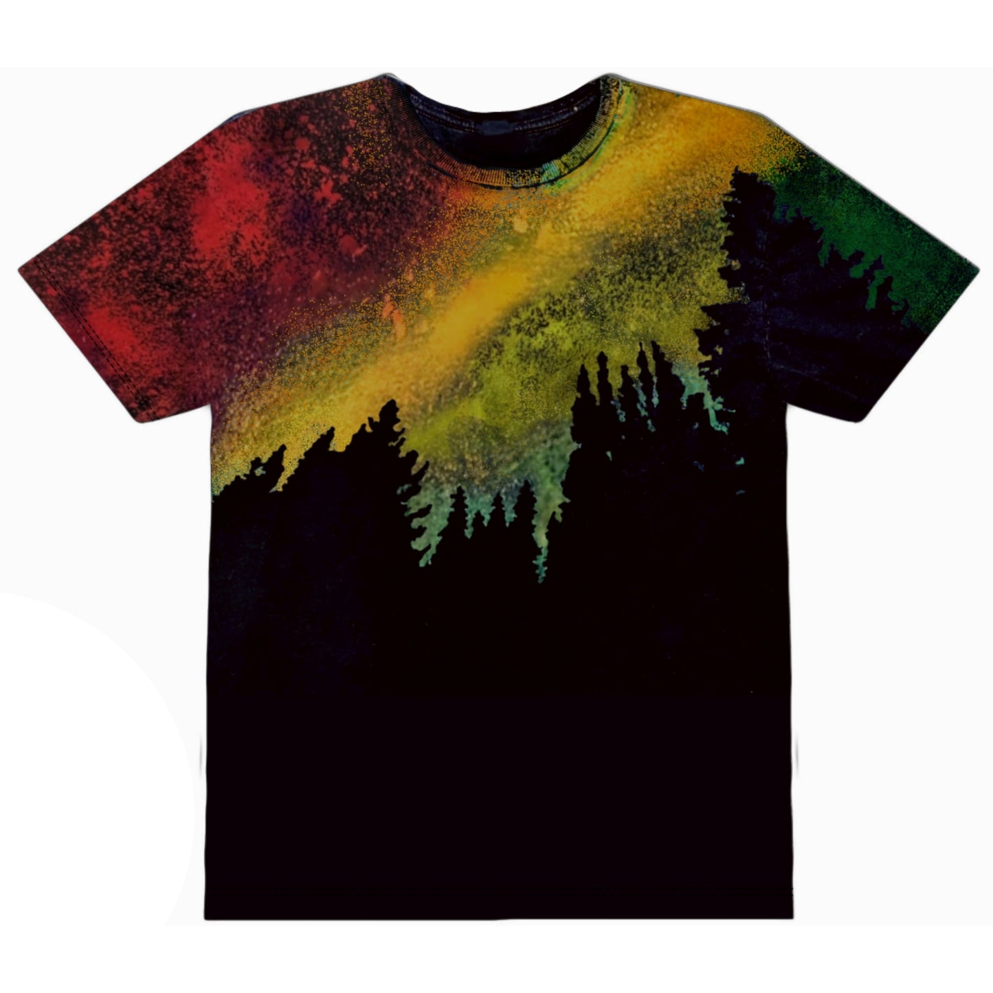 Reverse Dye Rasta Forest Tee - Custom Acid Wash T Shirt