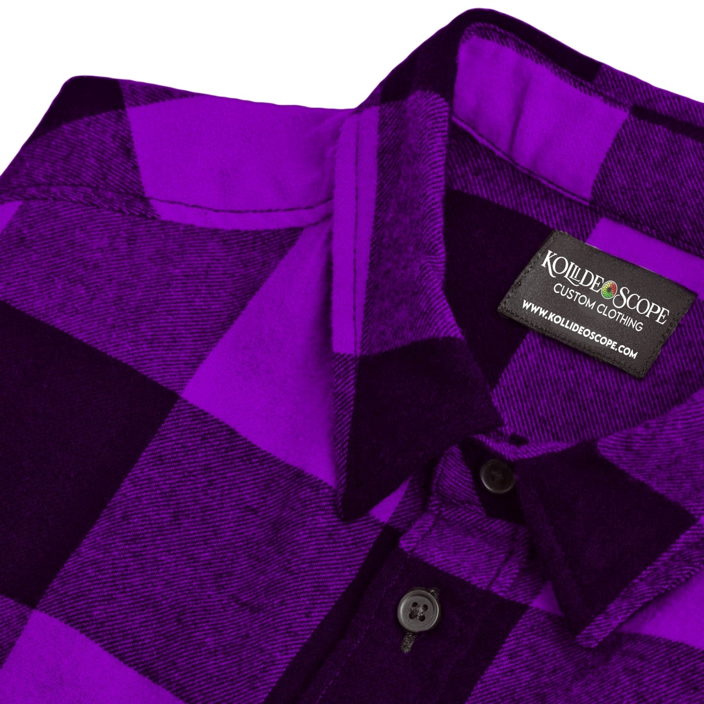 Men's Neon Purple Lumberjack Flannel - Custom Buffalo Plaid Shirt