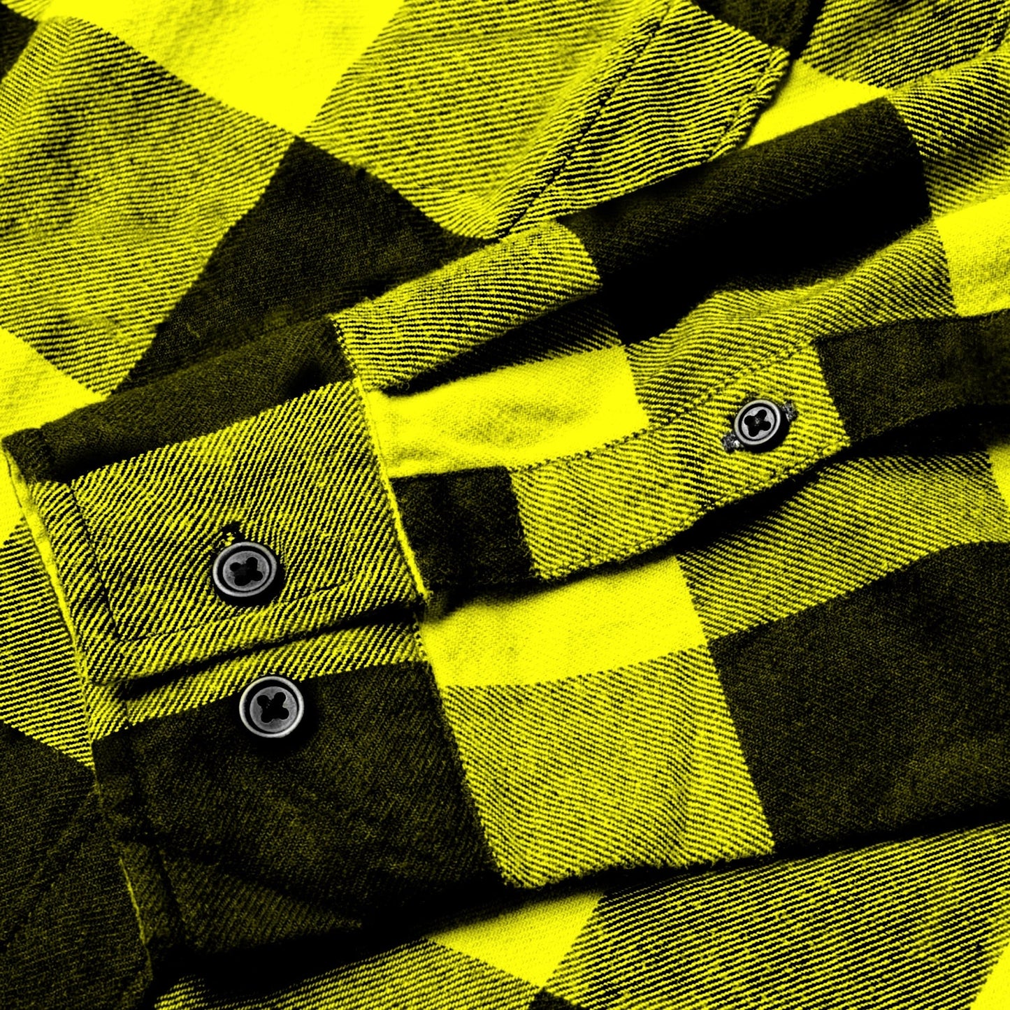 Men's Neon Yellow Lumberjack Flannel - Custom Buffalo Plaid Shirt