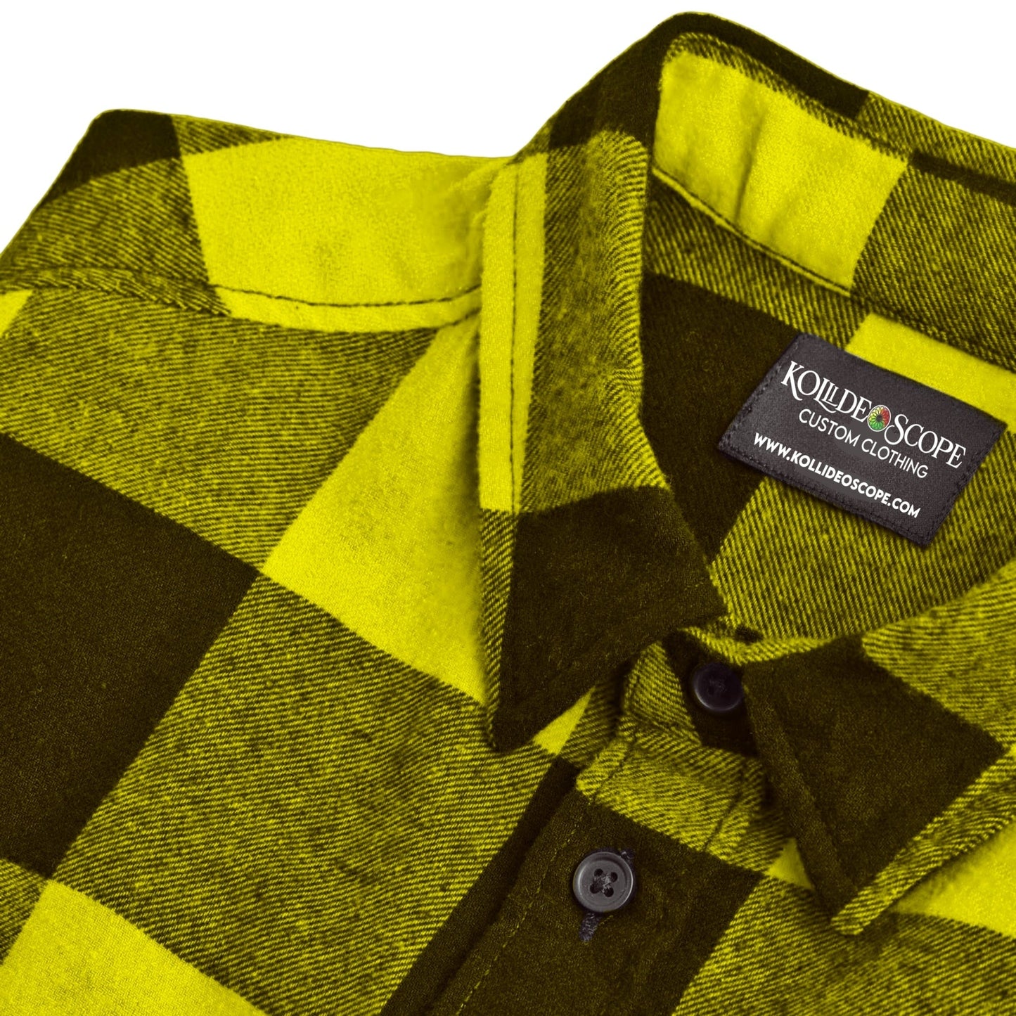 Men's Neon Yellow Lumberjack Flannel - Custom Buffalo Plaid Shirt