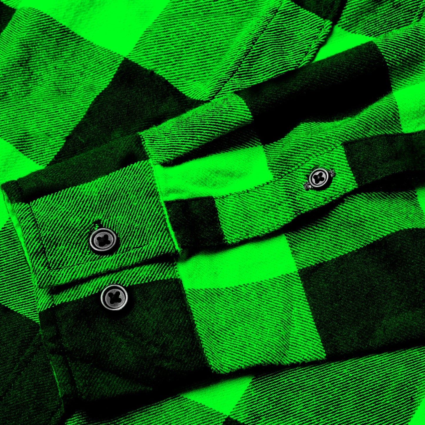 Men's Neon Green Lumberjack Flannel - Custom Buffalo Plaid Shirt