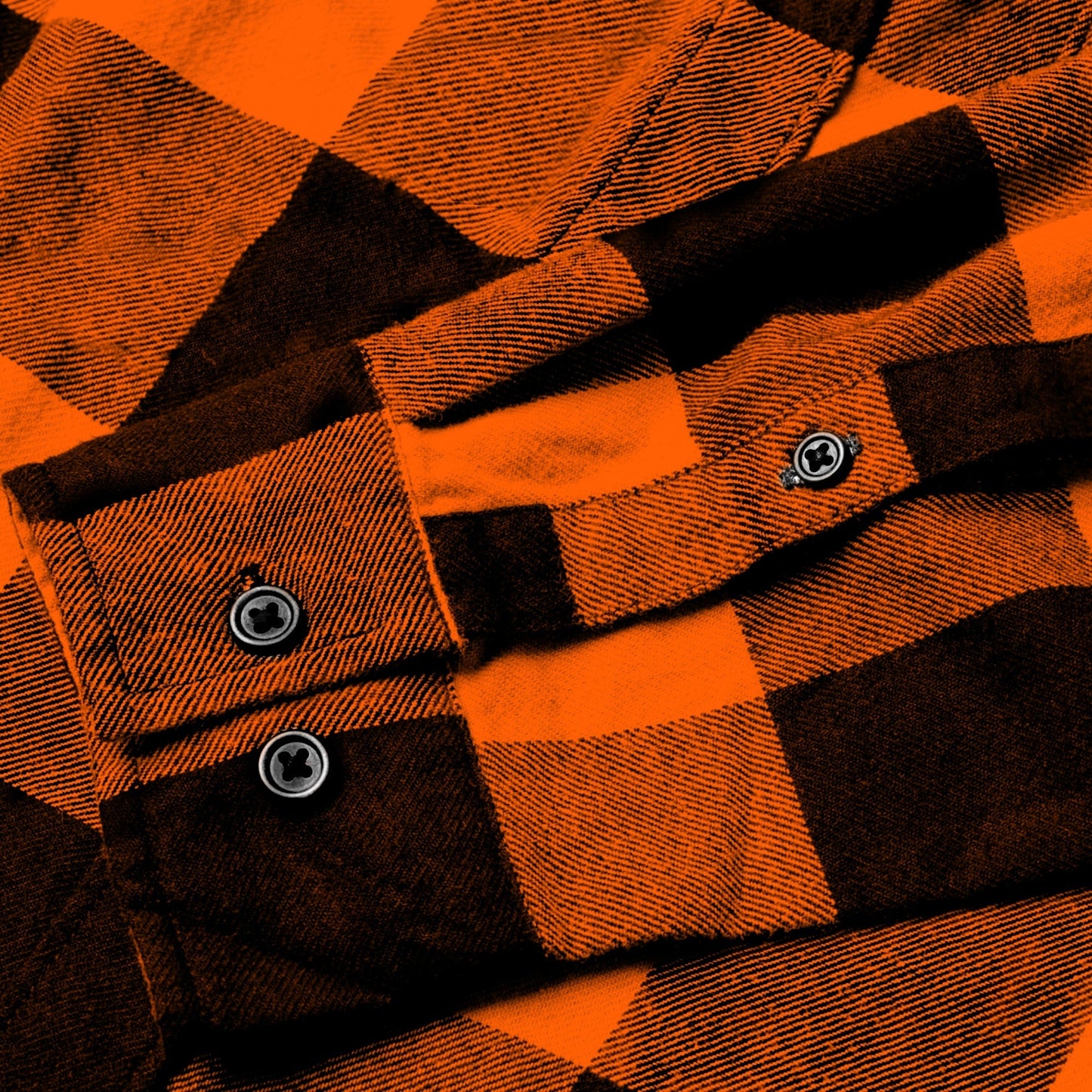 Men's Neon Orange Lumberjack Flannel - Custom Buffalo Plaid Shirt