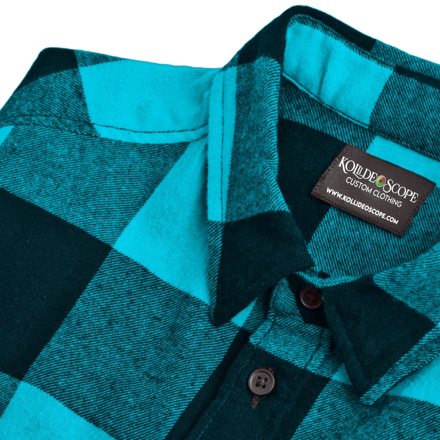 Men's Baby Blue Lumberjack Flannel - Turquoise Buffalo Plaid Shirt